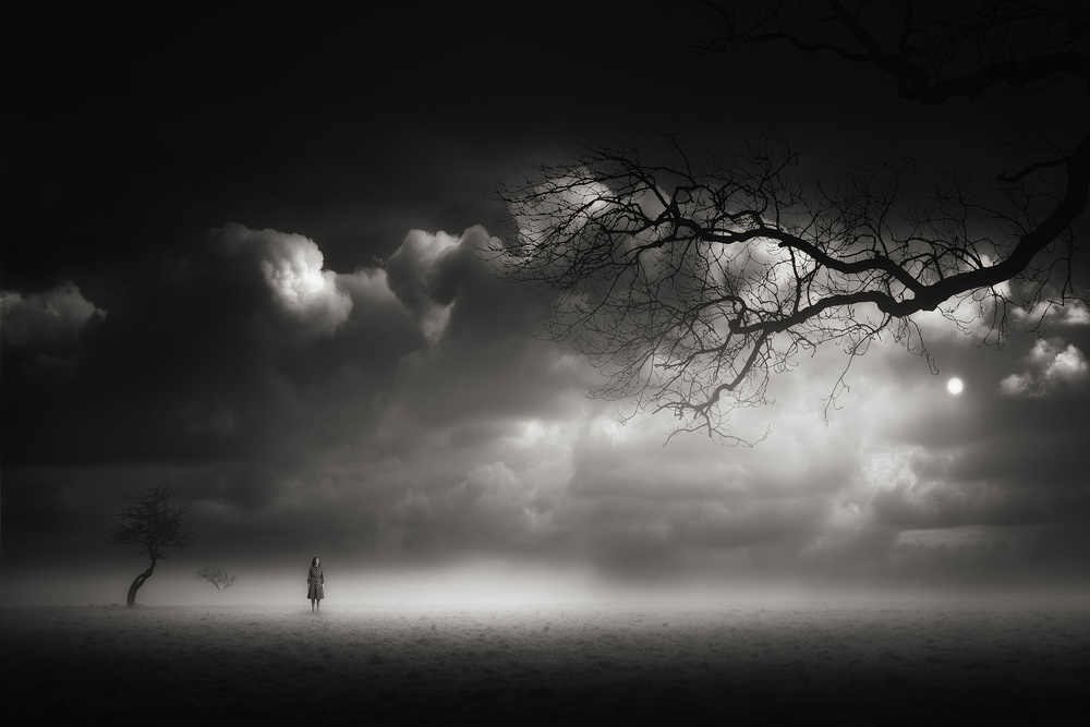 Solitary Figure Dark Mist by Martin Marcisovsky — canvas wall art