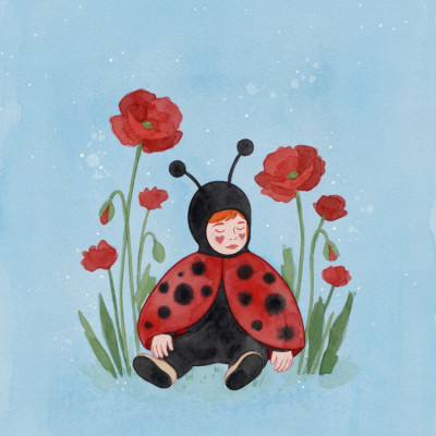Sleeping Ladybug Baby