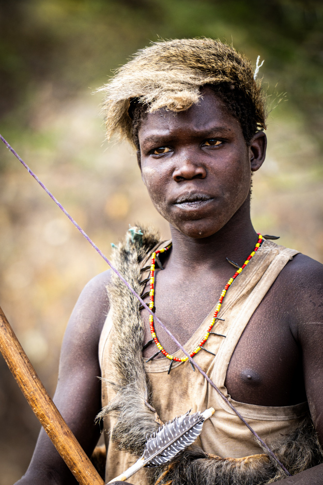 Focused Indigenous Hunter by Andrea Auf dem Brinke — canvas wall art