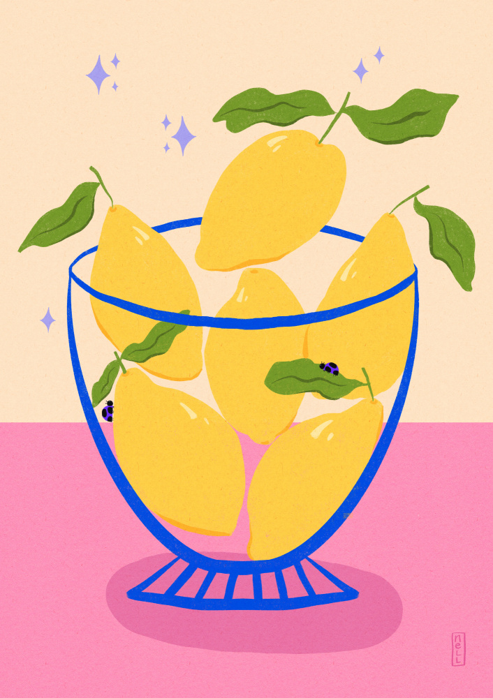 Bright Citrus Still Life by Dirkie Nell — canvas wall art