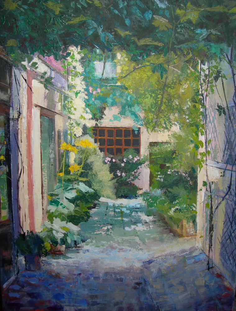 Secret Garden Path by Maxine Shore — canvas wall art