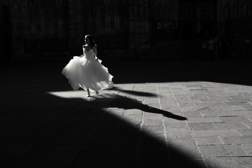 Bride in Dramatic Light by Ignasi Raventos — canvas wall art