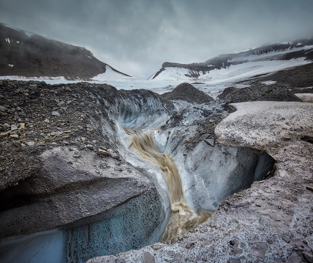Melting Glacial Stream by Rafal R. Nebelski — canvas wall art