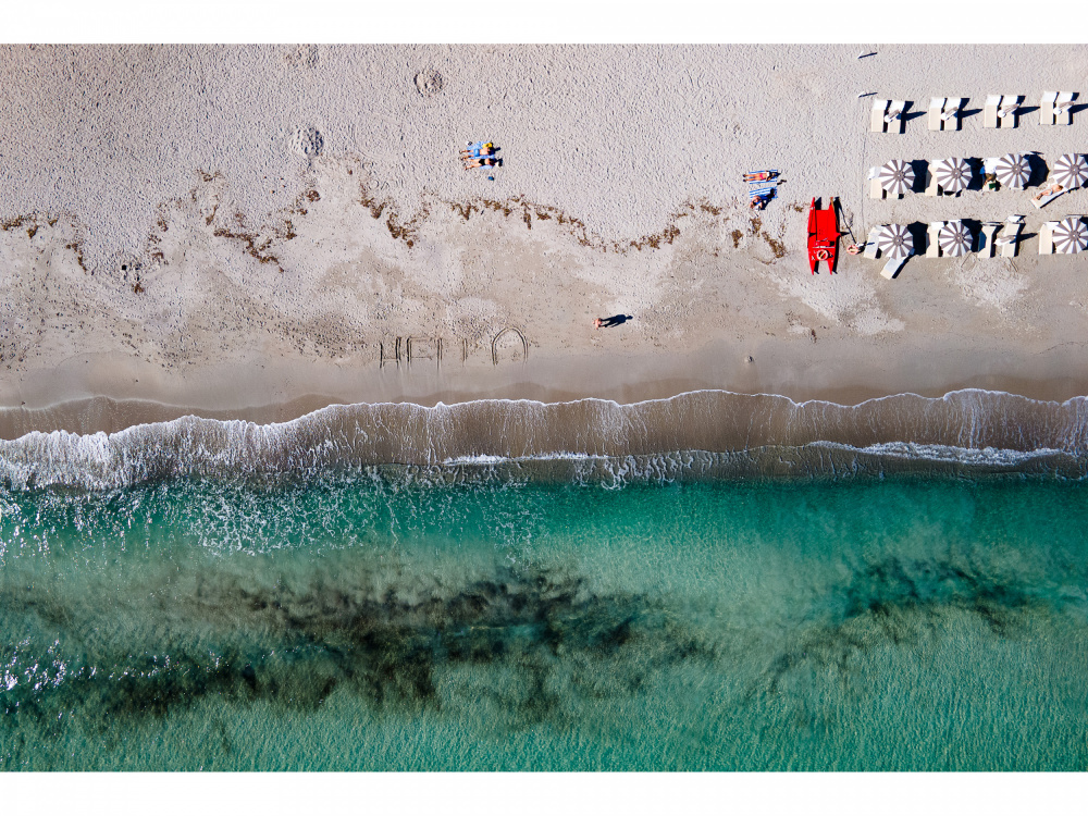 Aerial Turquoise Beach Paradise by Anna Kirchner — canvas wall art