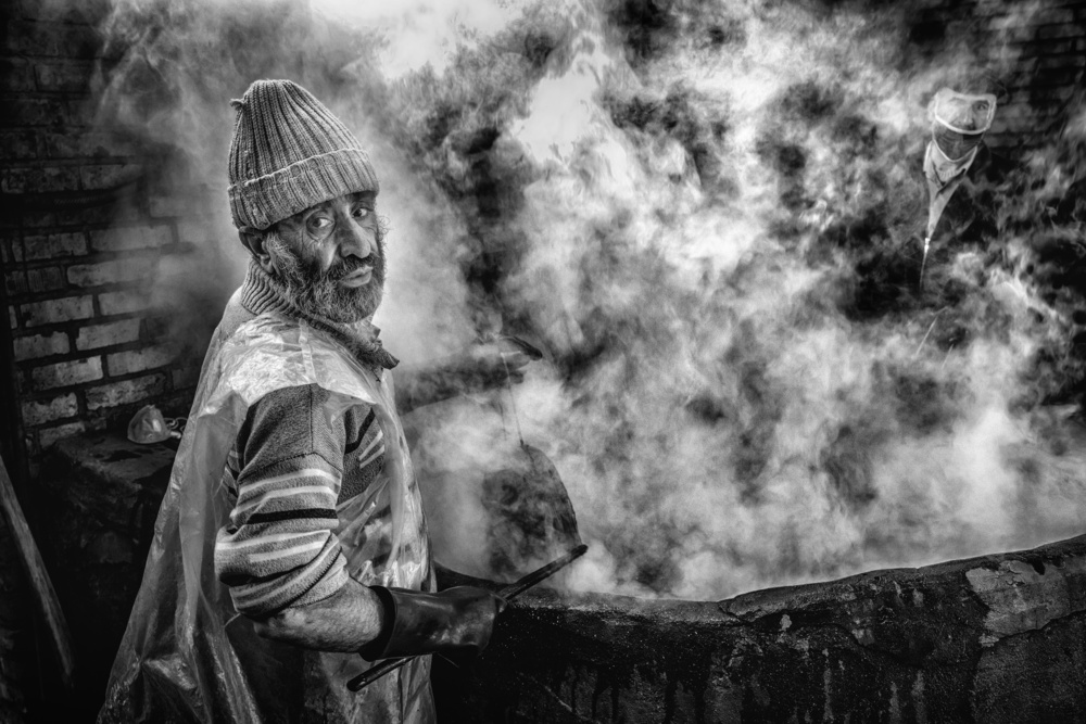 Intense Worker Portrait by Mohammadreza Momeni — canvas wall art