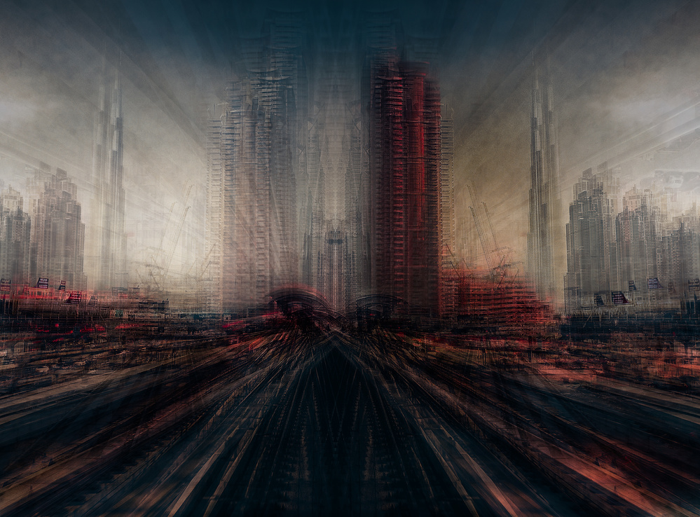 Urban Motion Abstract by Carmine Chiriacò — canvas wall art