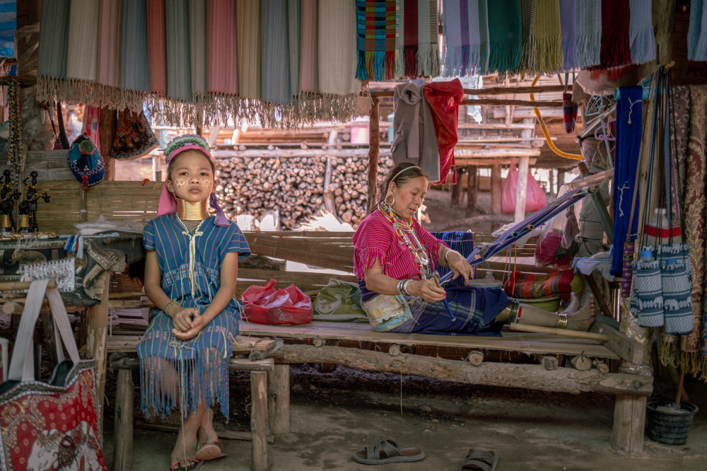 Traditional Village Weaving by Alan Kwang — canvas wall art
