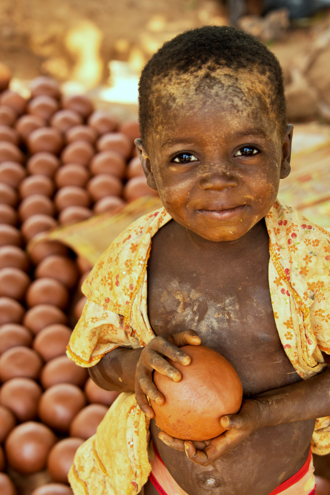 Smiling African Boy by Florent Dirk Thies — canvas wall art