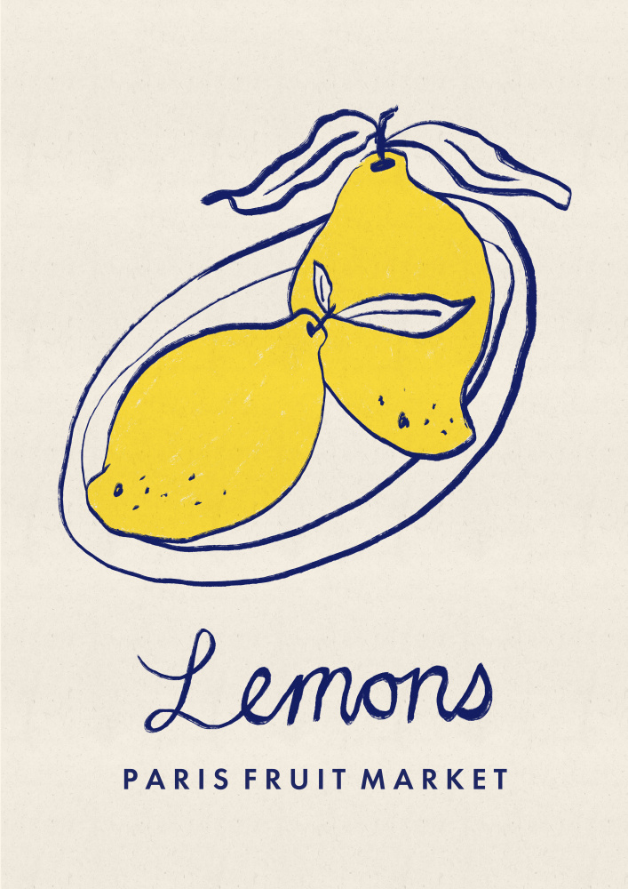 Paris Fruit Market Lemons by Dirkie Nell — canvas wall art