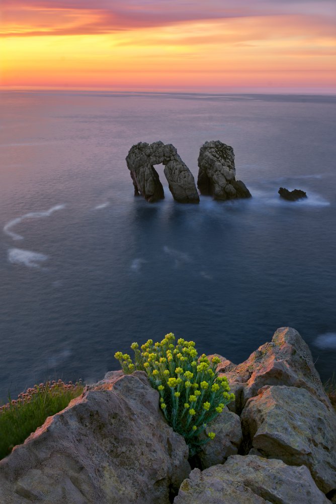 Golden Hour Sea Stacks by Jesus Concepcion Alvarado — canvas wall art