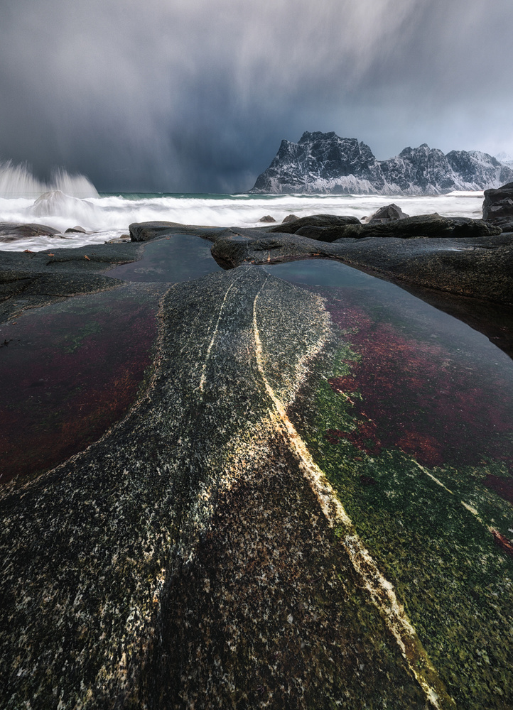 Textured Coastal Drama by Stan Huang — canvas wall art