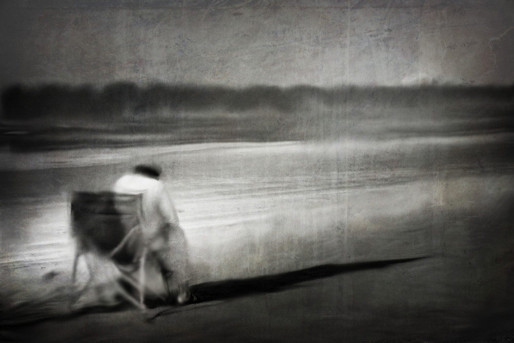 Solitary Beach Figure by Lynn Grant — canvas wall art
