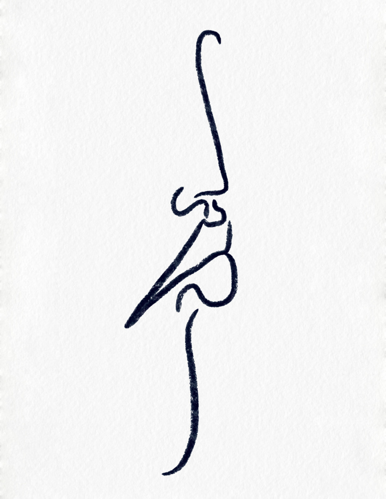 Minimalist Woman Profile by JLC ART — canvas wall art