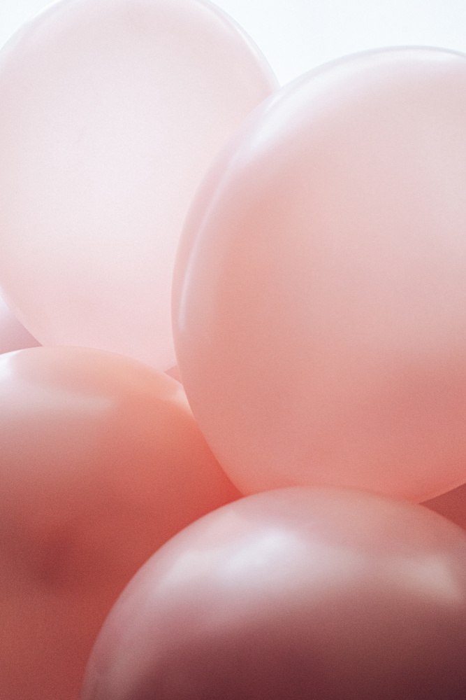 Soft Pink Balloons by uplusmestudio — canvas wall art