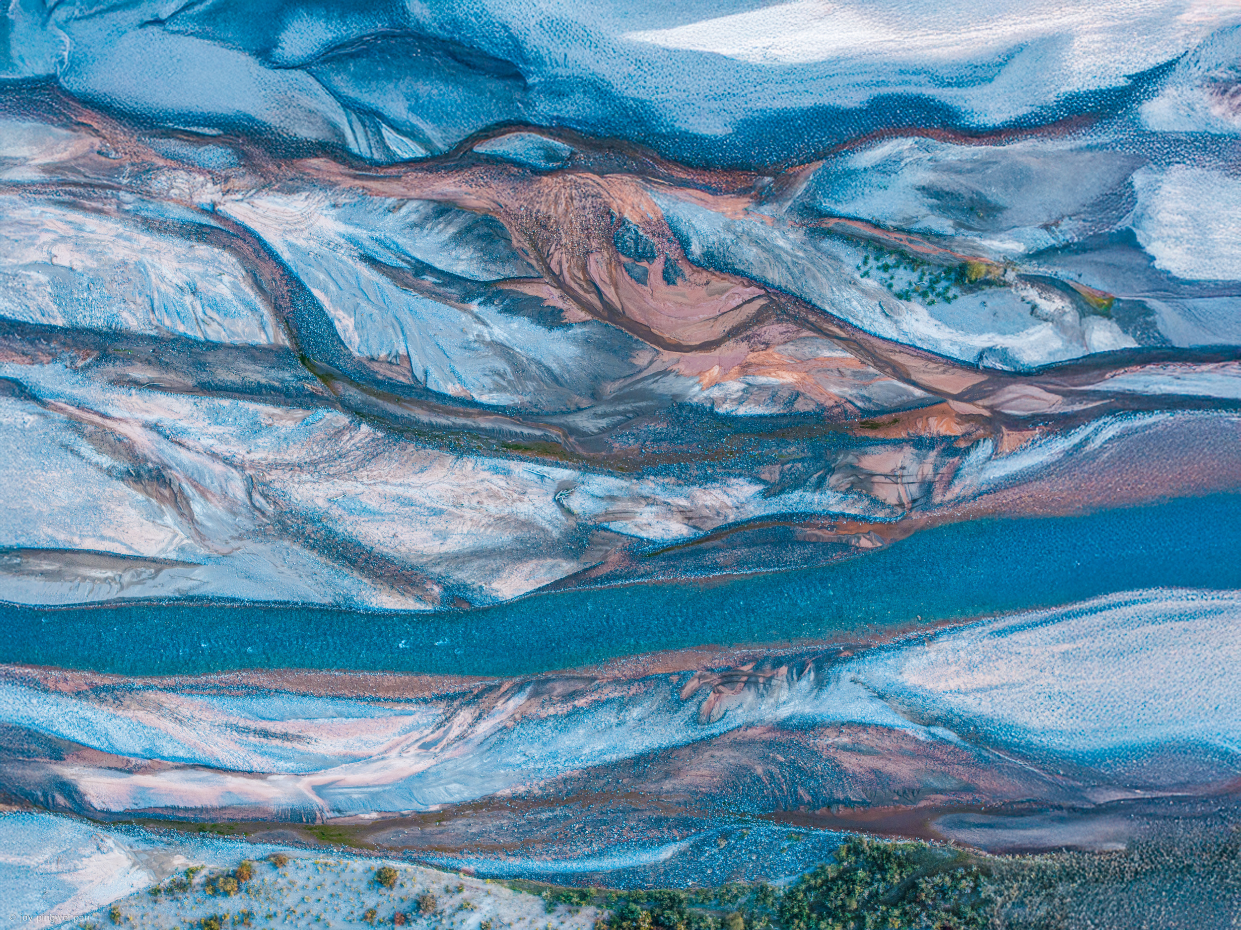 River and Sediment Patterns in Xinjiang, China