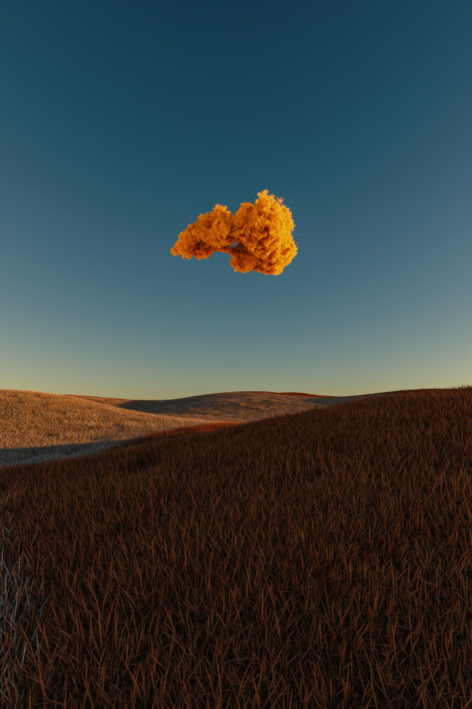 Golden Cloud Over Hills by Javier Pardina — canvas wall art