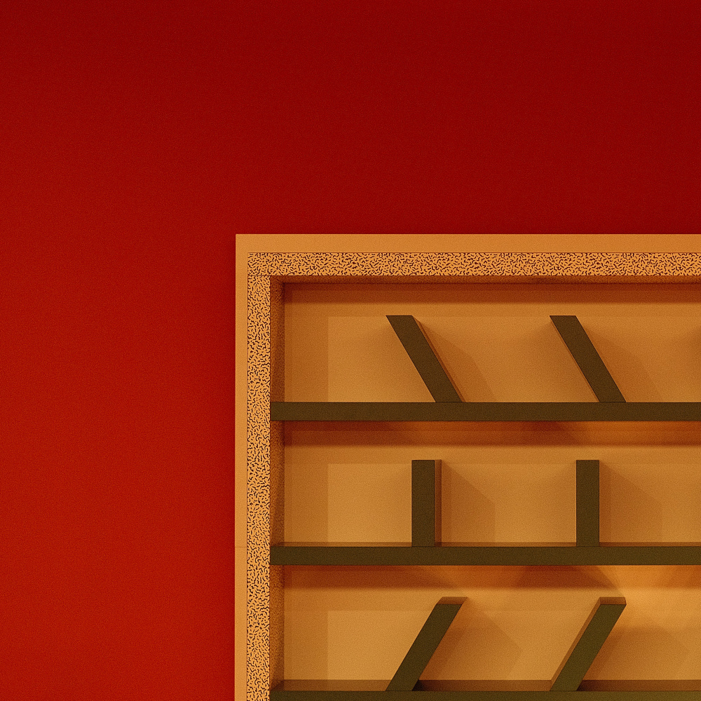 Abstract Red Geometry by Xiaopeng Guan — canvas wall art