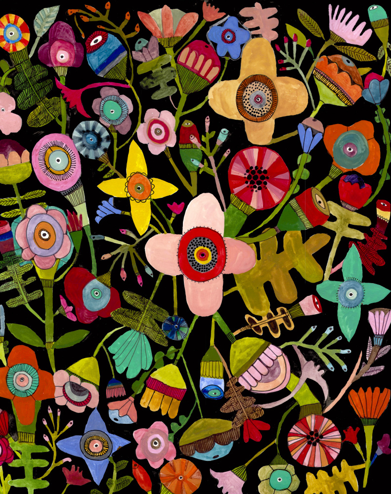 Floral Jungle by Sharon Nullmeyer — canvas wall art