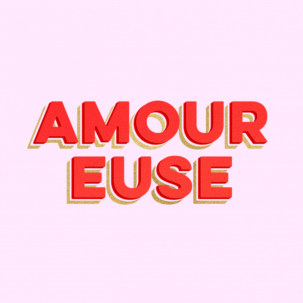 Amoureuse Retro Love by Dominique Vari — canvas wall art