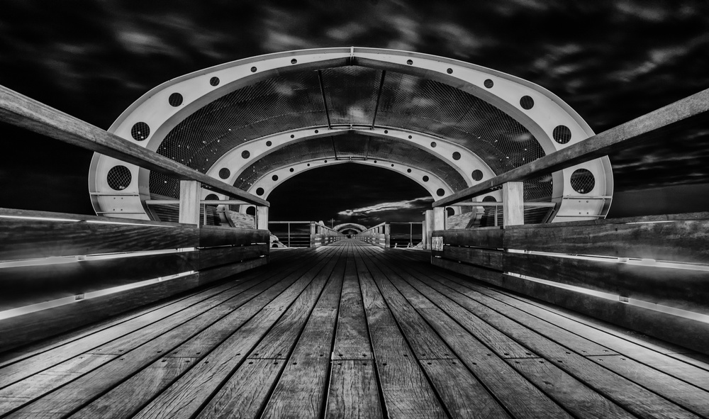 Modern Pier Perspective by Holger Schmidtke — canvas wall art