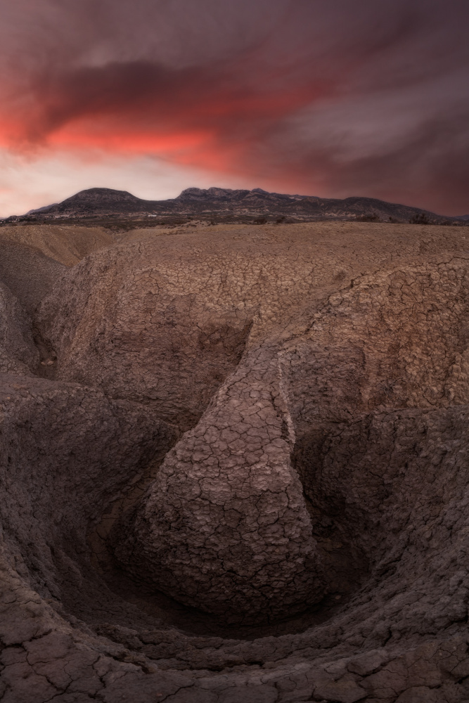 Cracked Earth Red Sky by Doroteo Tobarra Narro — canvas wall art