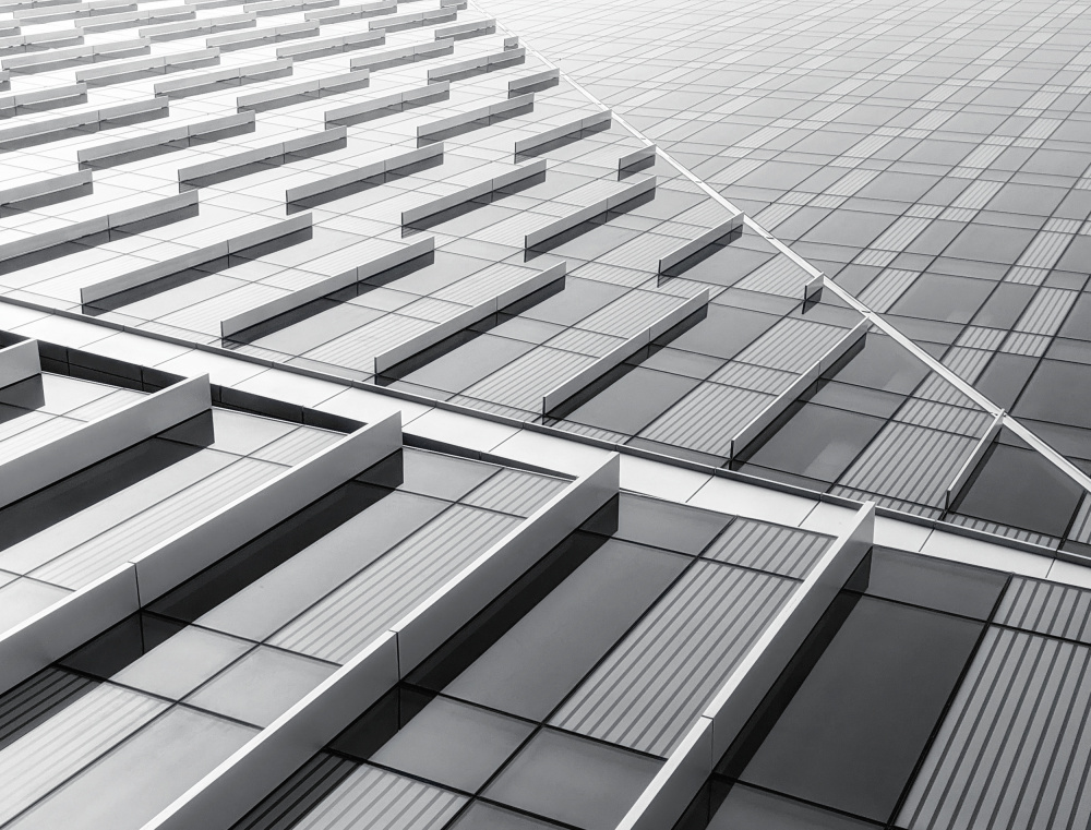 Modern Architectural Geometry by Ibraheem Badahdah — canvas wall art