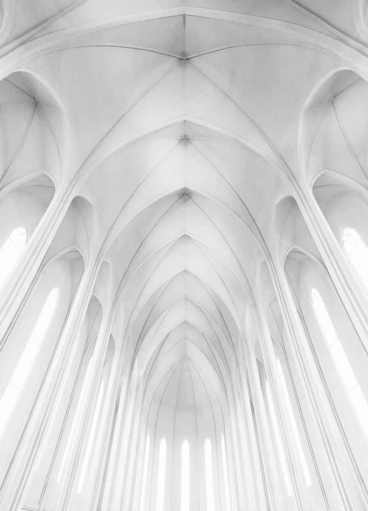 Soaring White Arches by Charles Cho — canvas wall art