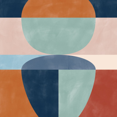 Geometric Shapes In Muted earth tones