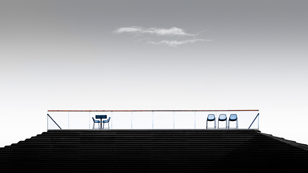 Minimalist Rooftop Terrace by Rolf Endermann — canvas wall art
