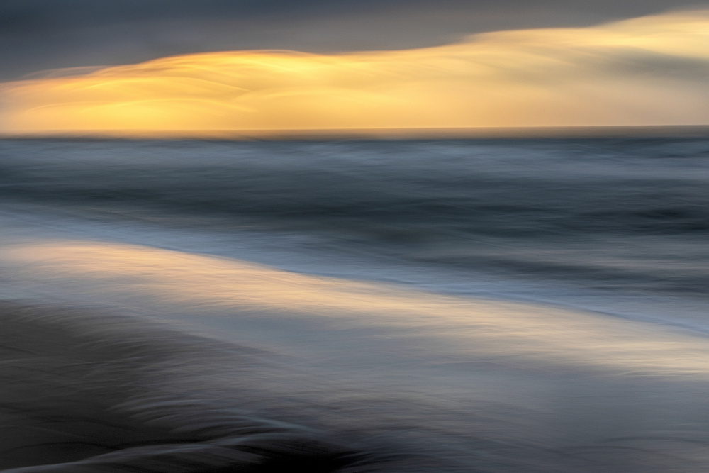 Blurred Golden Ocean by Benjamine Hullot Scalvenzi — canvas wall art