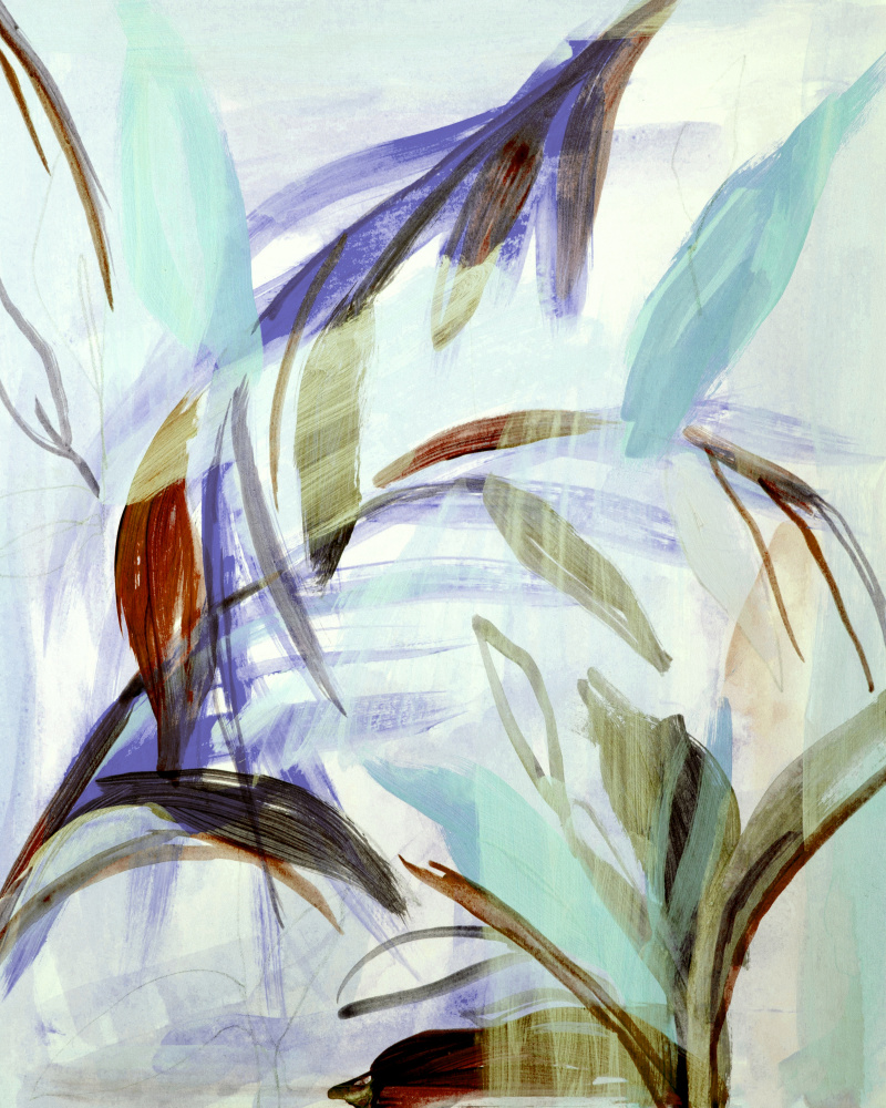 Flowing Abstract Leaves by Gemma Bardot — canvas wall art