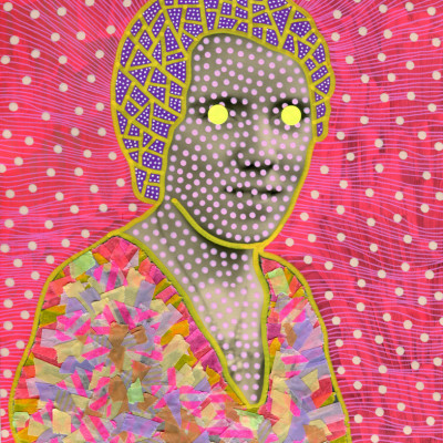 Glowing Polka Dot Portrait