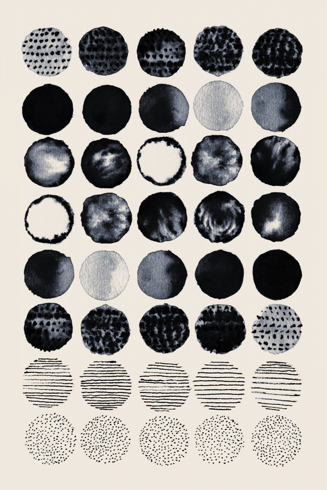 Textured Circle Patterns by Danushka Abeygoda — canvas wall art