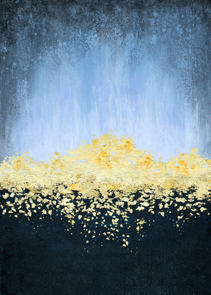 Golden Horizon Abstract by Alyson Storms — canvas wall art