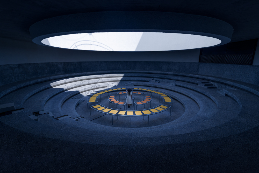 Futuristic Circular Chamber by Xiaopeng Guan — canvas wall art
