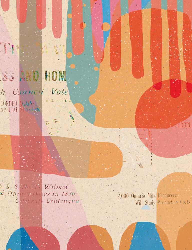 Retro Colorful Modern Shapes by Aylin Demir — canvas wall art
