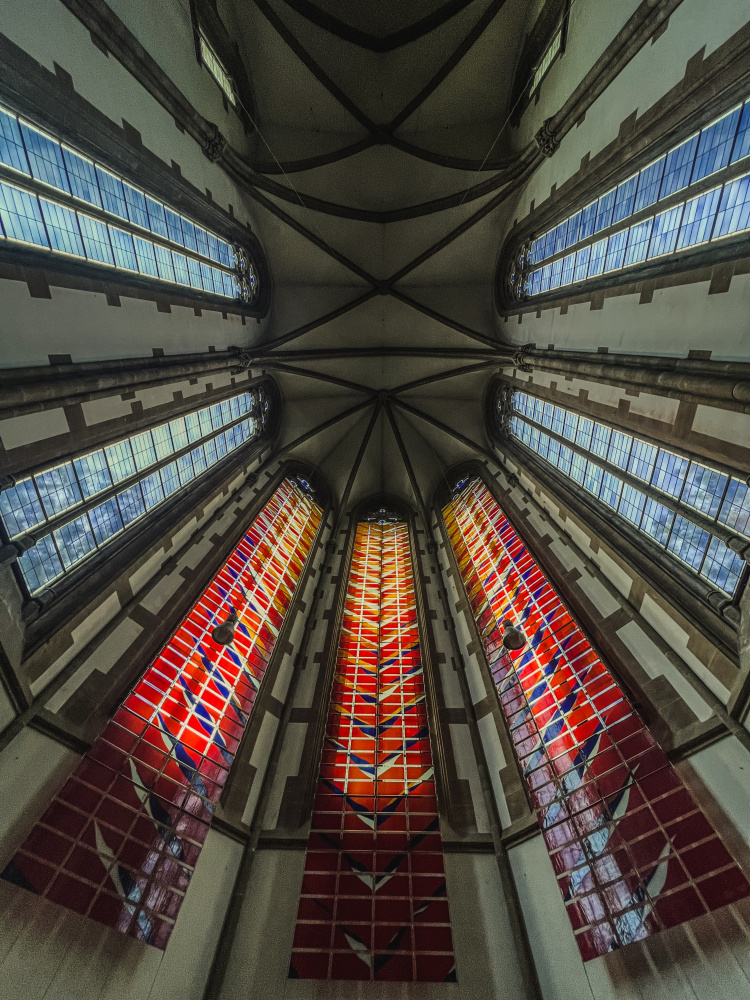 Modern Stained Glass Interior by Dmitrii Rabeev — canvas wall art