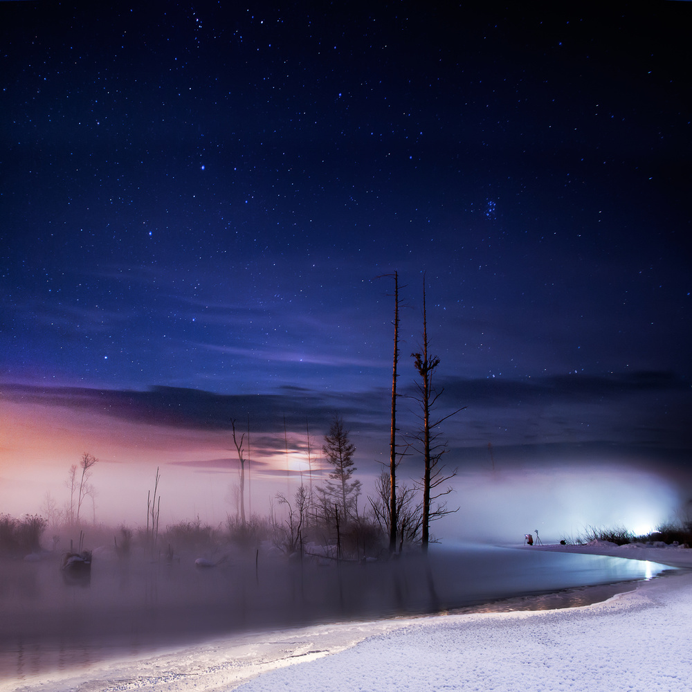 Starry Winter Mist by Shu-Guang Yang — canvas wall art