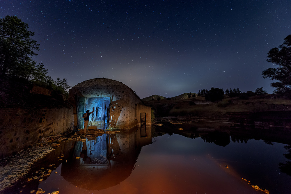 Starry Night Light Art by E. de Juan — canvas wall art