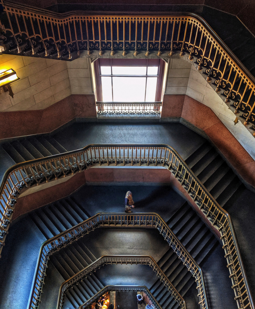 Grand Staircase Perspective by Ibraheem Badahdah — canvas wall art
