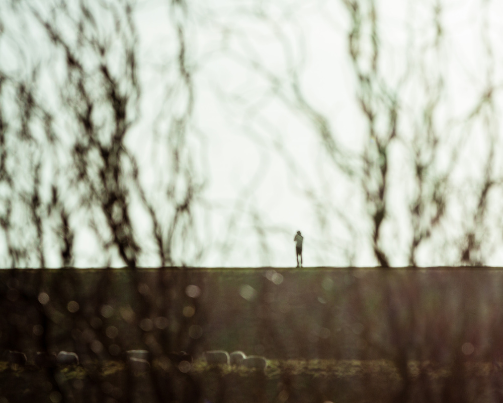 Solitary Figure Landscape by Michelle Degryse — canvas wall art