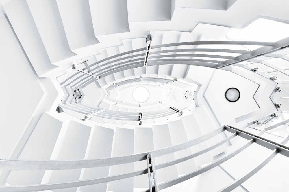 White Spiral Architecture by Hervé Loire — canvas wall art