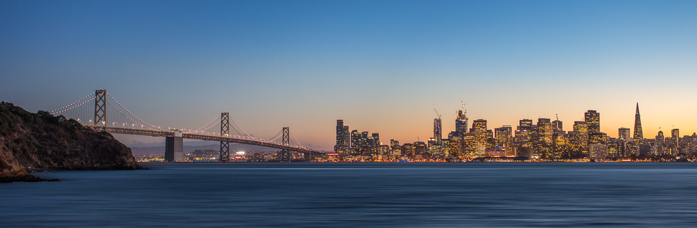 San Francisco Bay Twilight by fegari — canvas wall art