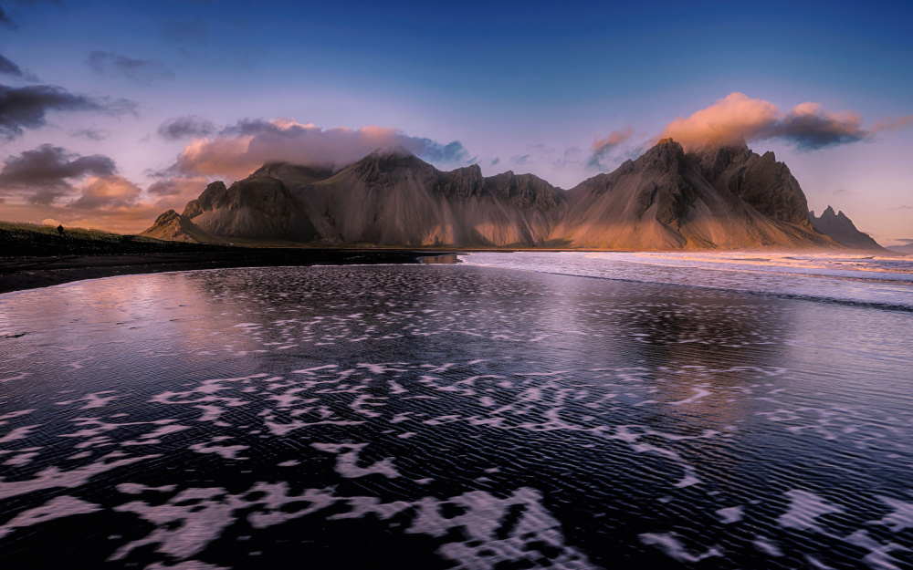 Black Sand Mountain Sunset by Saskia Dingemans — canvas wall art