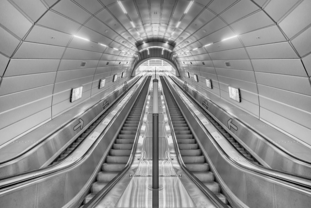 Modern Tunnel Ascent by Joshua Raif — canvas wall art