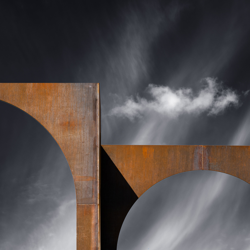 Rusted Arches Abstract Sky by Harry Verschelden — canvas wall art