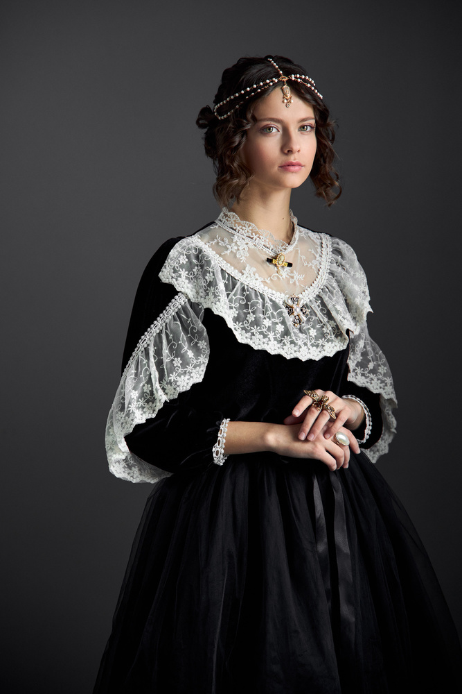 Elegant Period Portrait by Photographer — canvas wall art