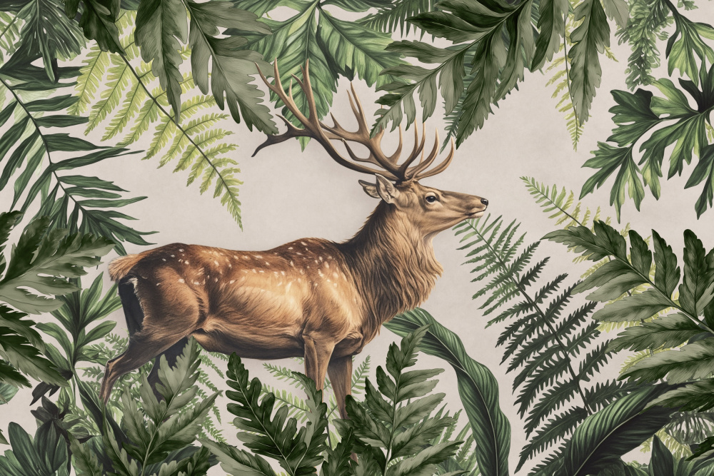 Majestic Forest Stag by Andrea Haase — canvas wall art