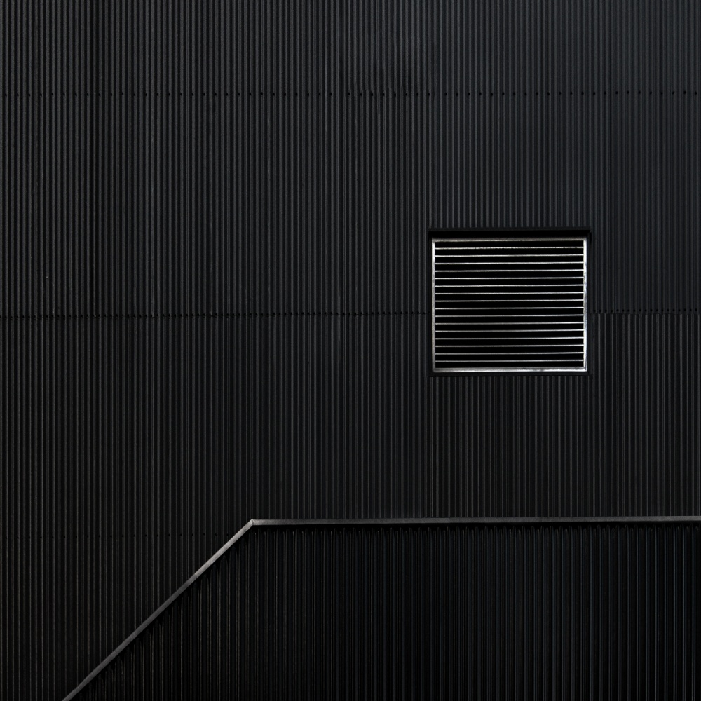 Dark Industrial Geometry by Gilbert Claes — canvas wall art