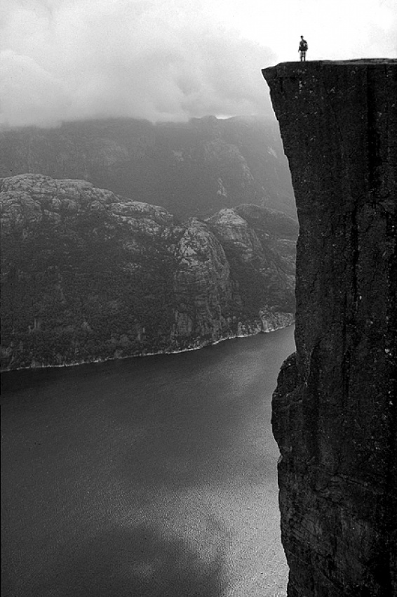 Dramatic Fjord Cliff by Bror Johansson — canvas wall art